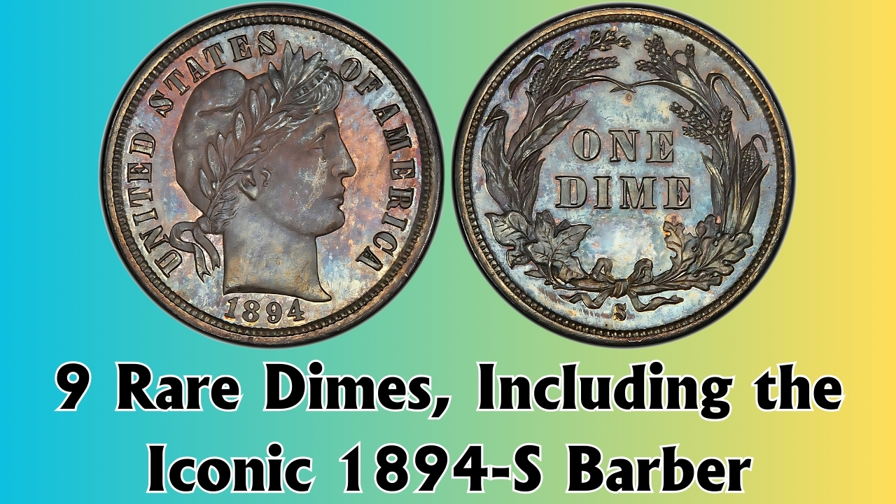 9 Rare Dimes, Including the Iconic 1894-S Barber